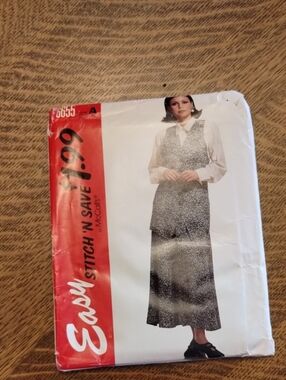 McCall's Easy Stitch 'N Save Black and White Women's Jumper Pattern